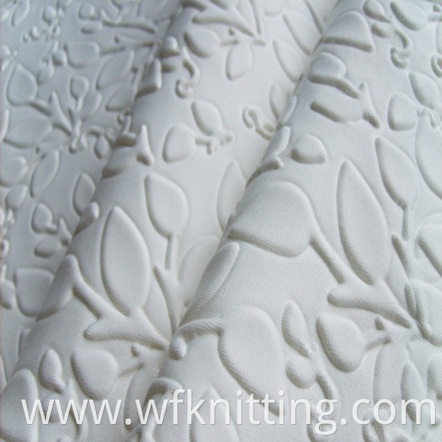 3d Emboss Polyester Scuba Jersey Fabric